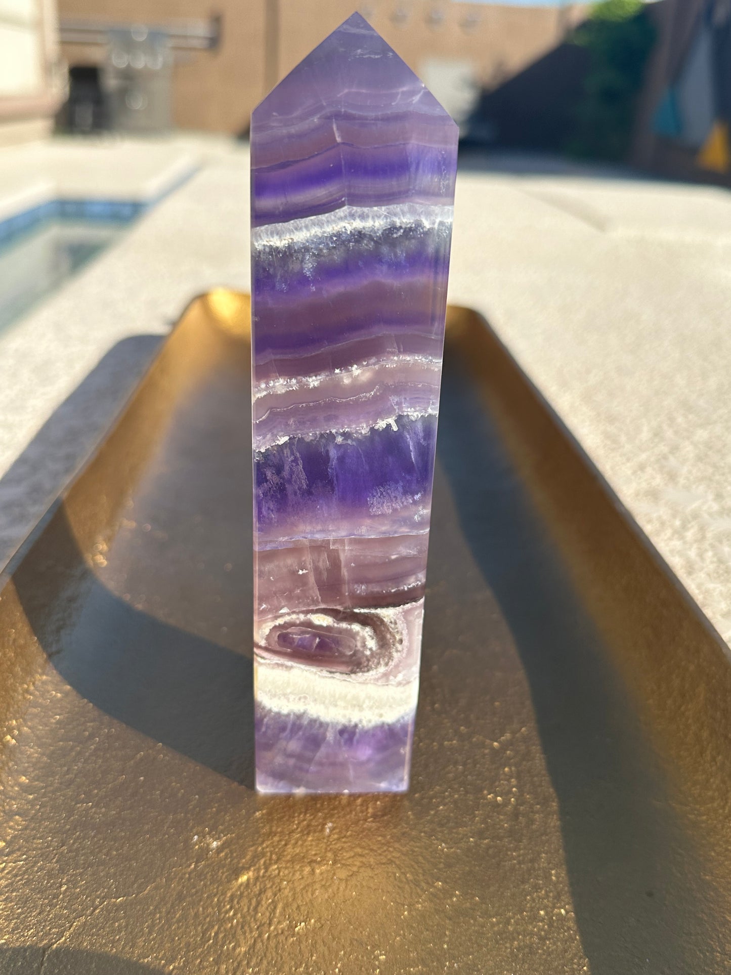 Rainbow Fluorite Obelisk