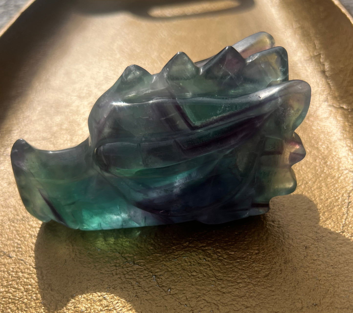 Rainbow Fluorite Dragon Head
