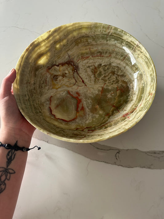 10 inch Green Onyx Bowl