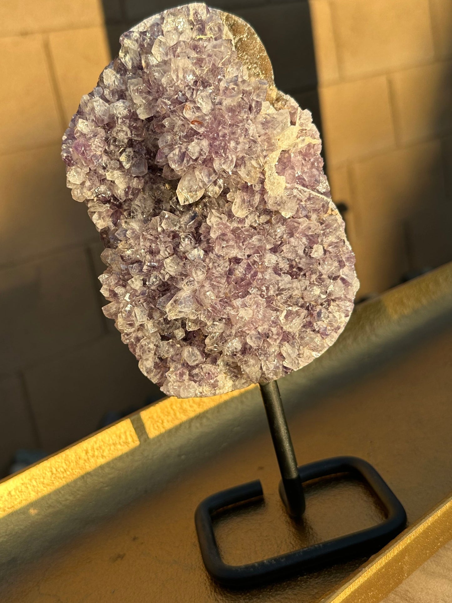 Mounted Amethyst W/ Herkimer Diamond Inclusions