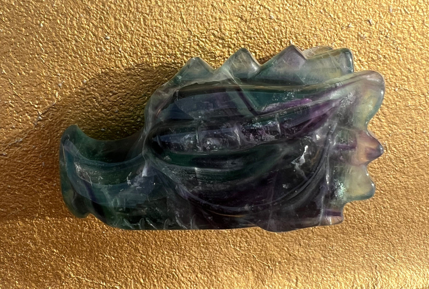 Rainbow Fluorite Dragon Head