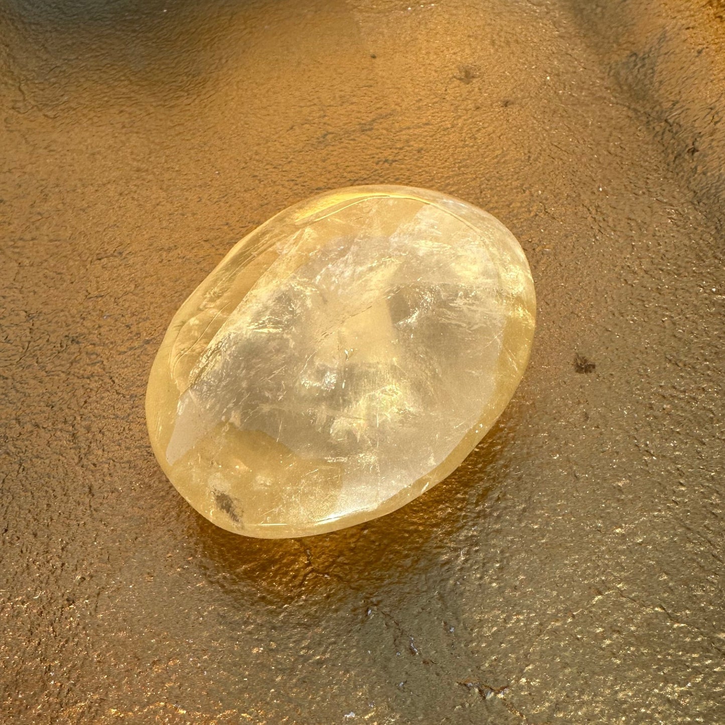 Starry Citrine Palm Stones
