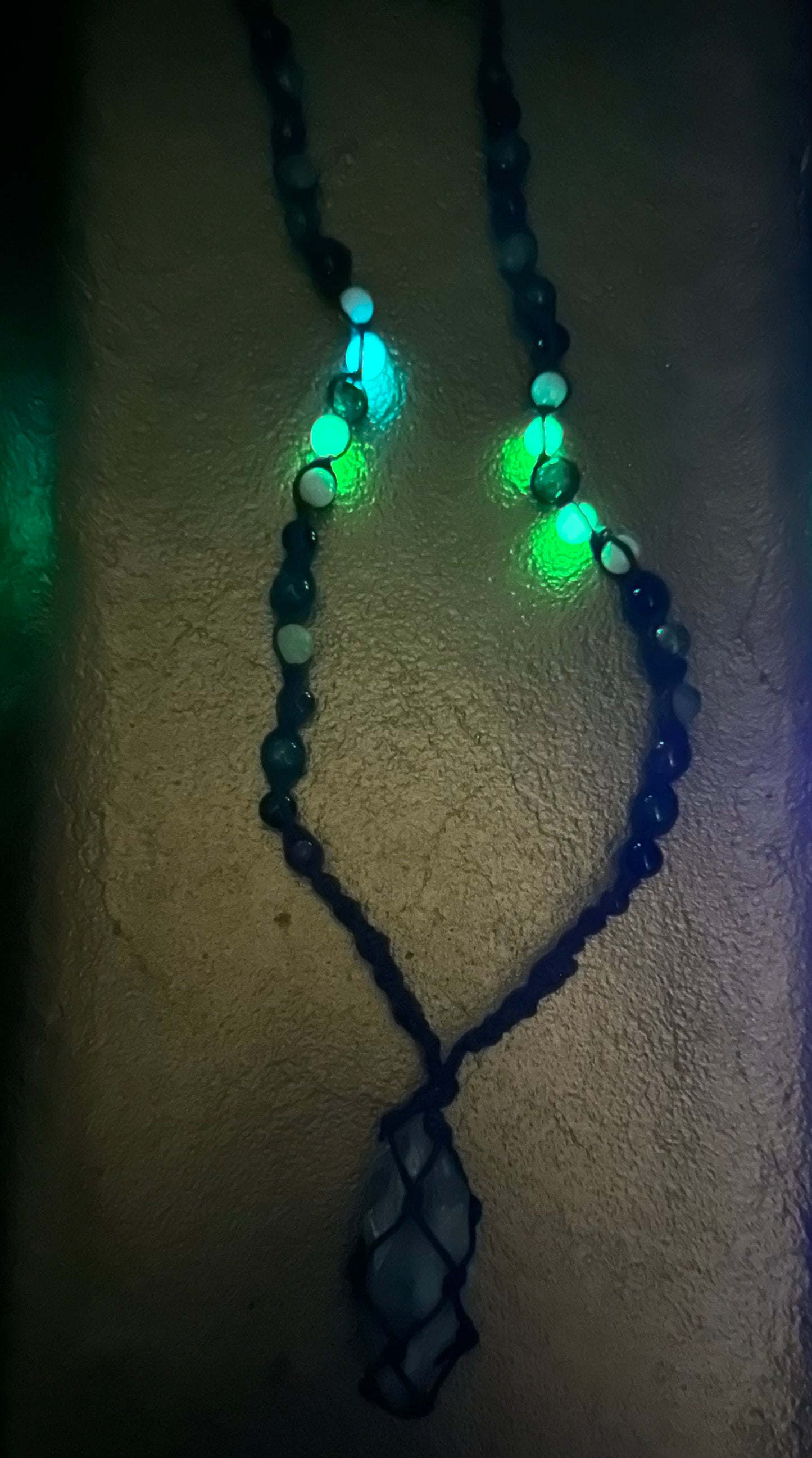 Green Amethyst Hemp Necklace