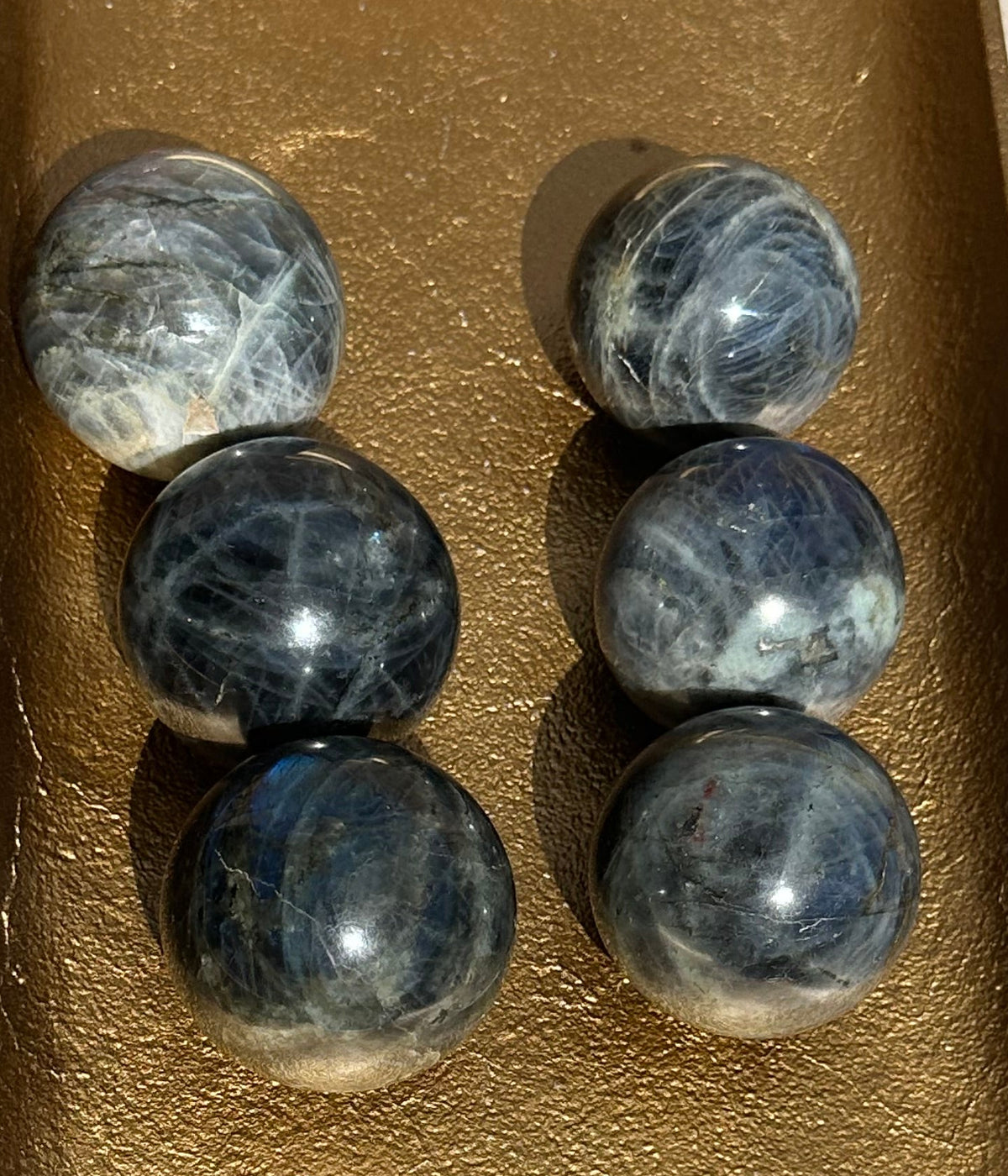 Starry Labradorite Spheres