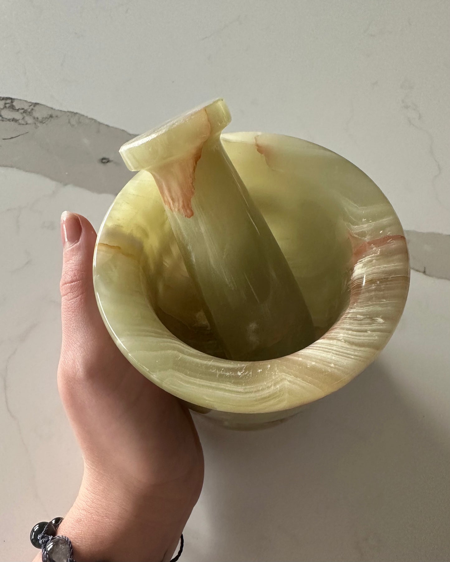 Green Onyx Motar and Pestle