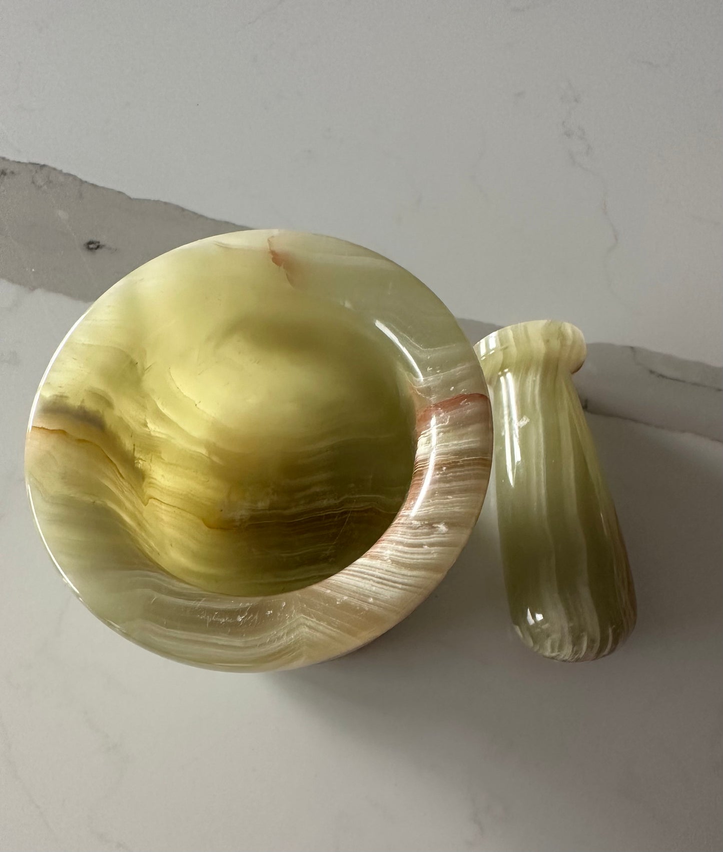 Green Onyx Motar and Pestle