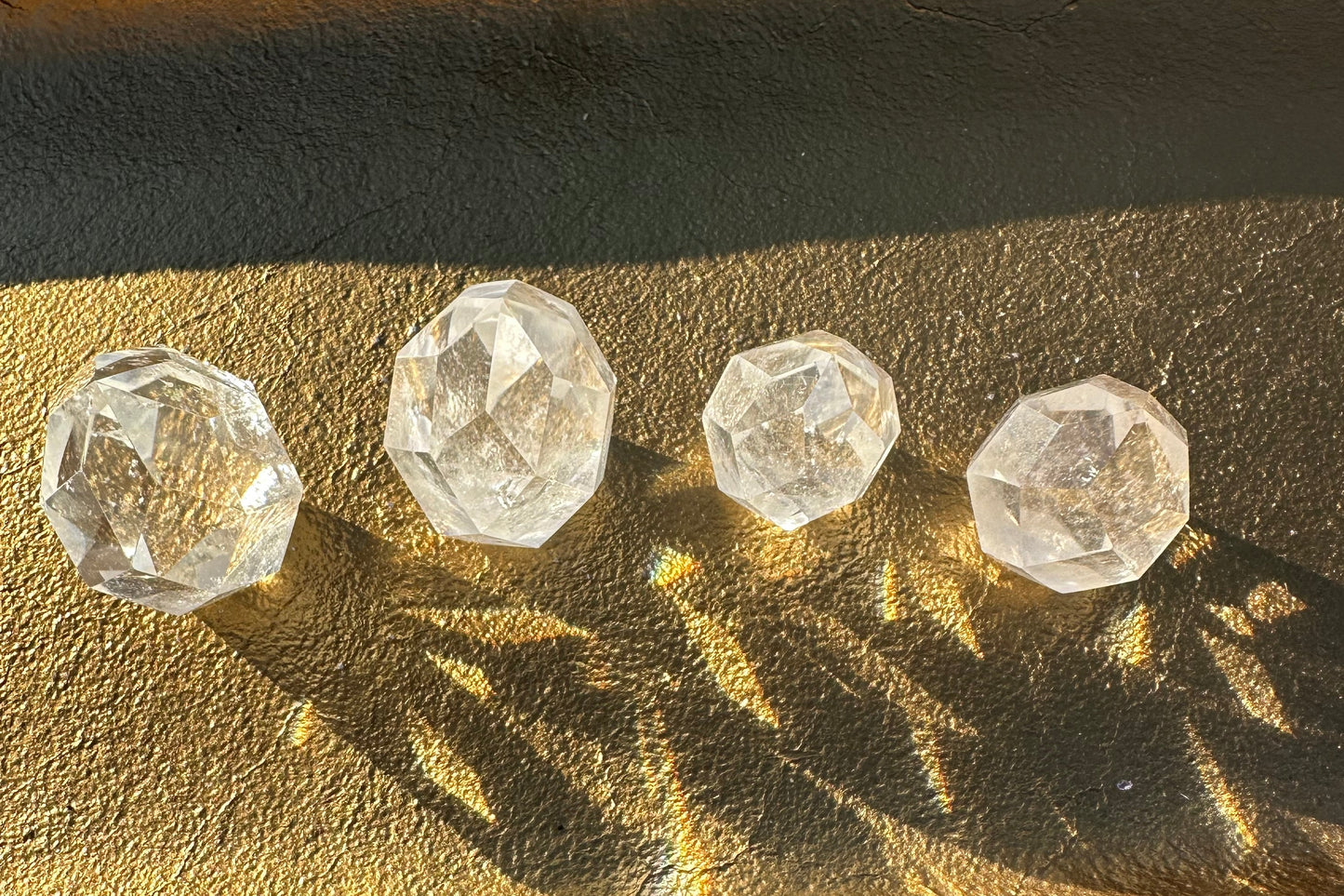 Faceted Crystal Quartz Egg