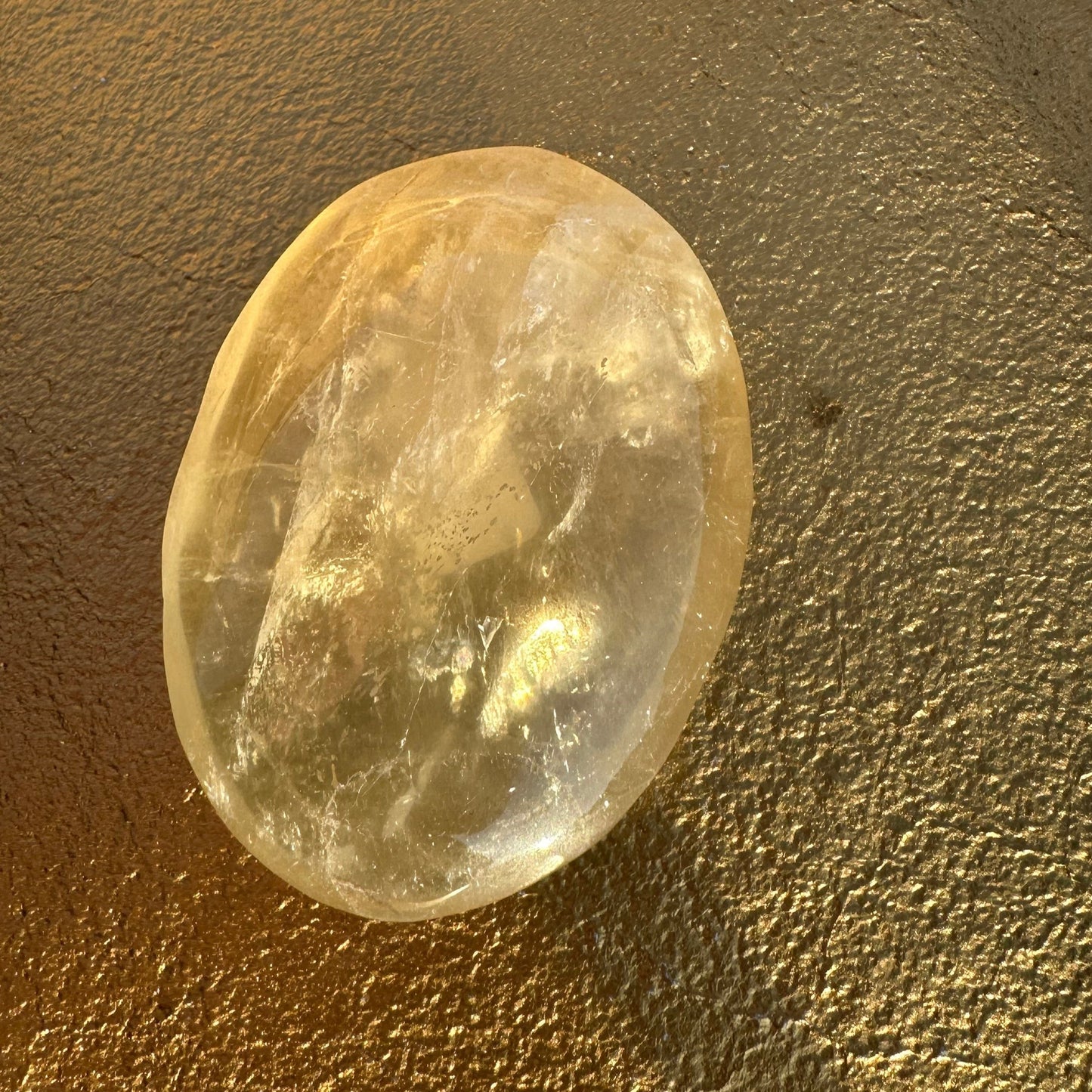 Starry Citrine Palm Stones