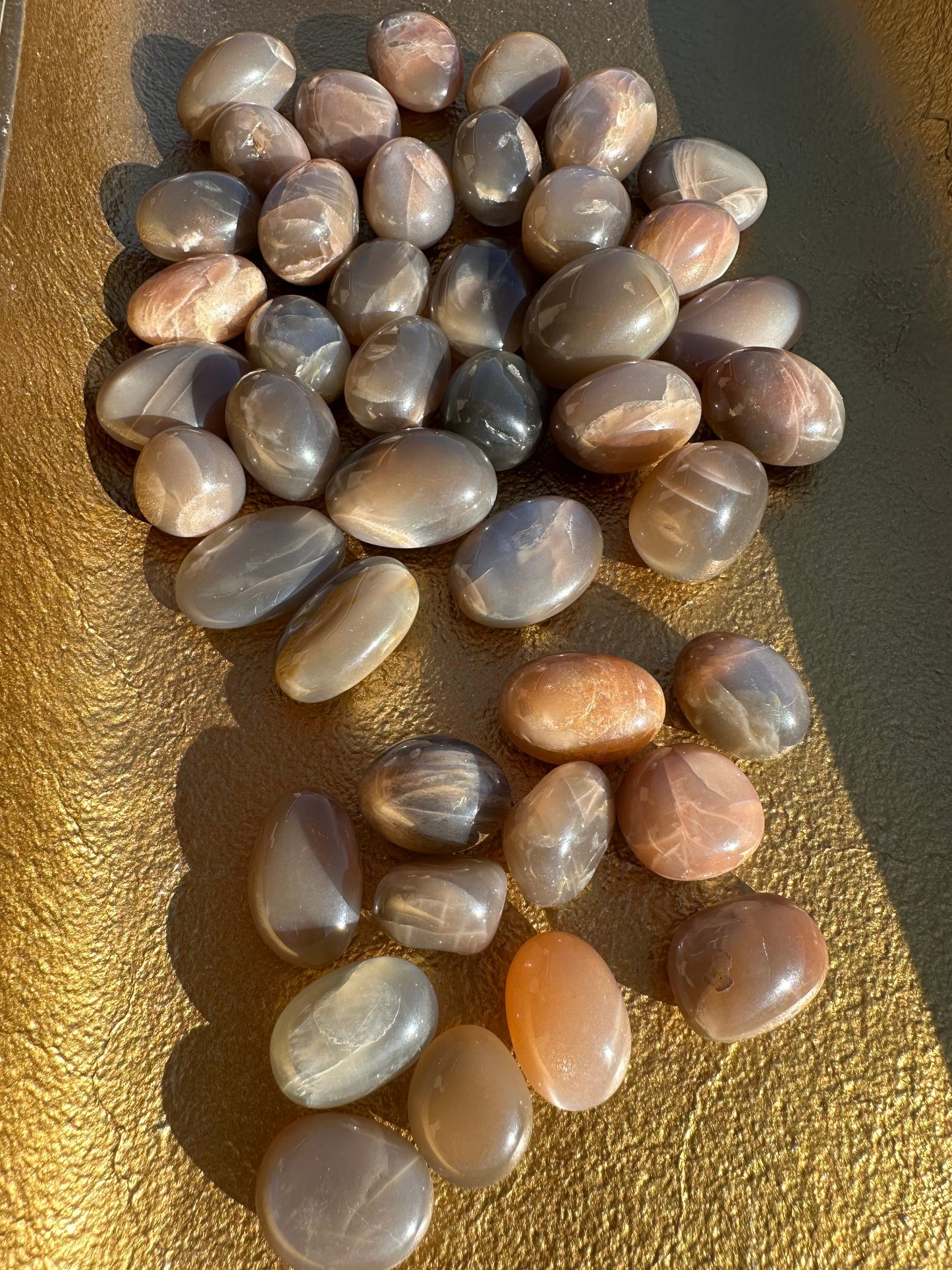 Black Moonstone & Sunstone Tumbles