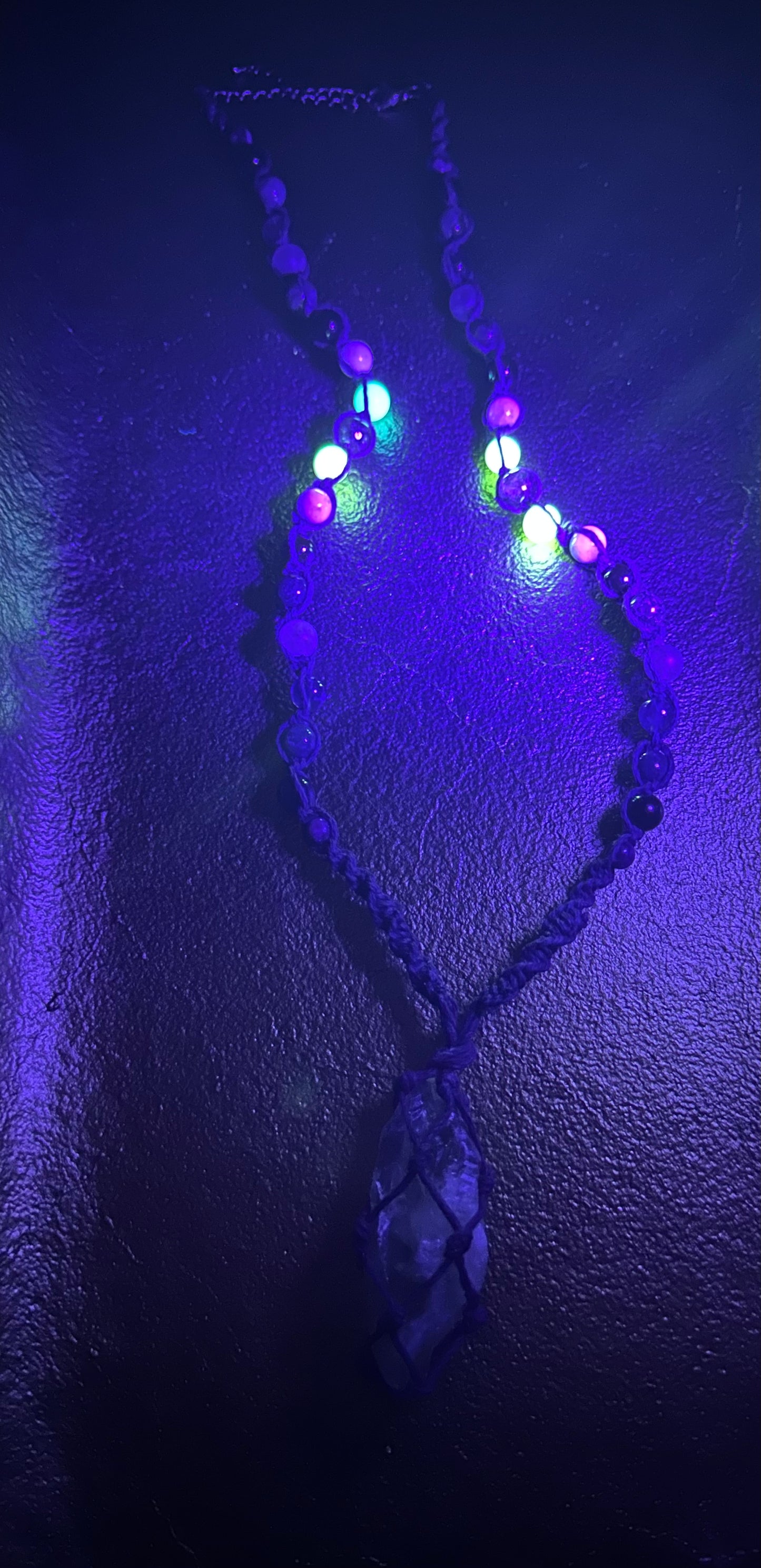 Green Amethyst Hemp Necklace