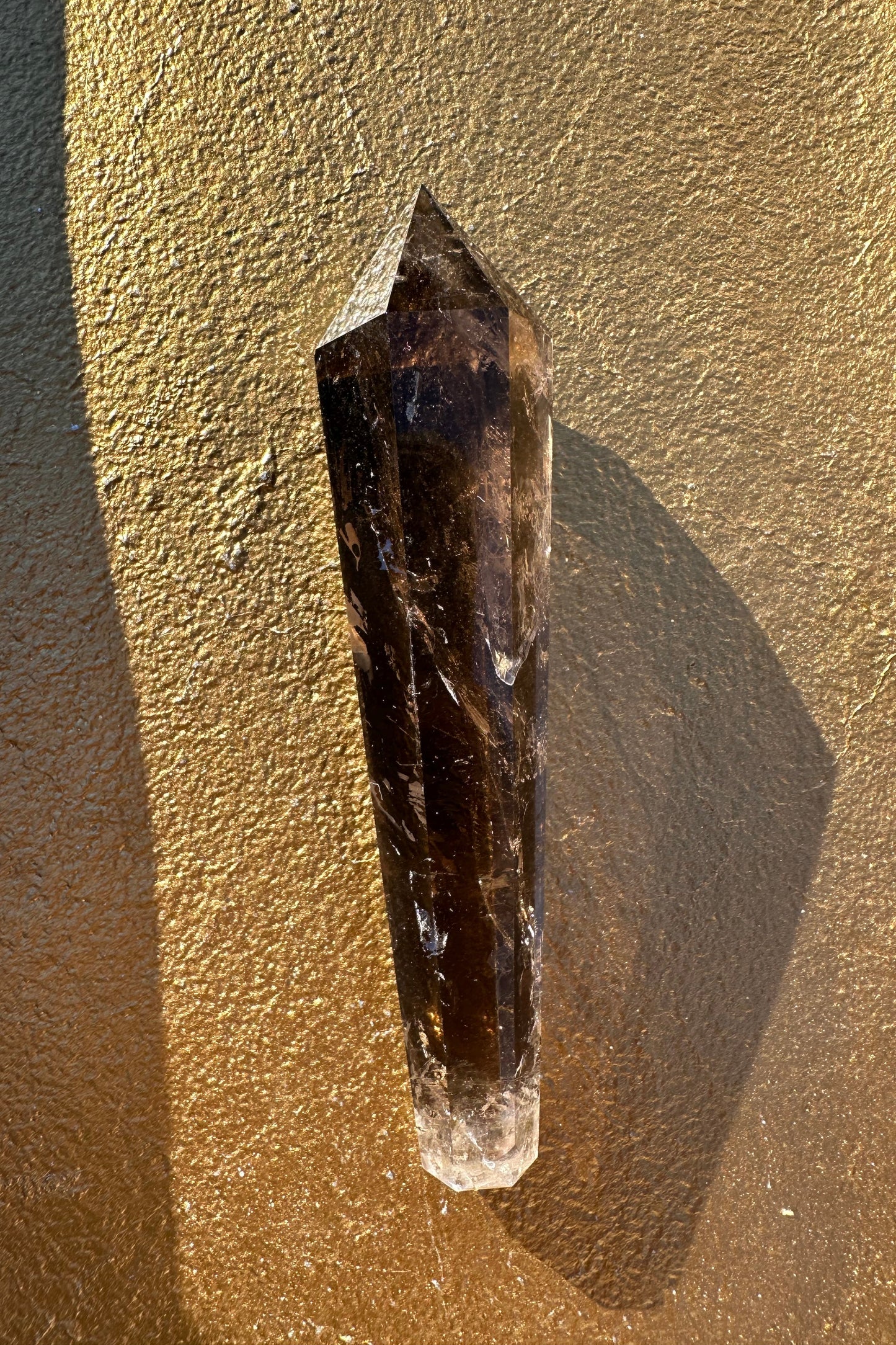 Smoky Quartz Scepter With Stand