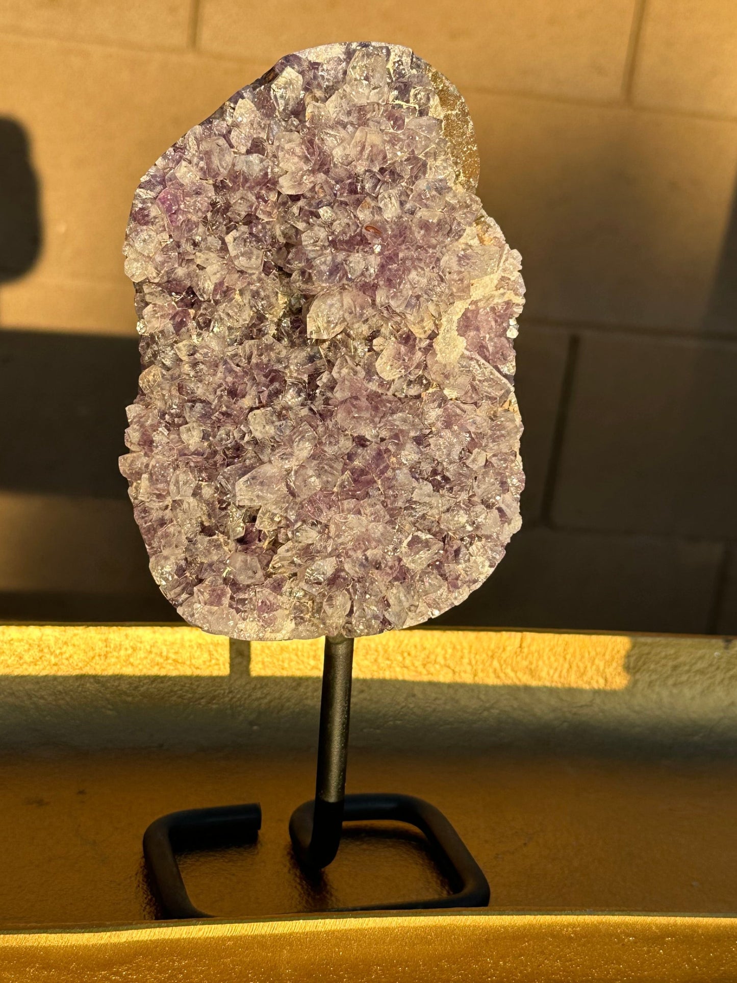 Mounted Amethyst W/ Herkimer Diamond Inclusions
