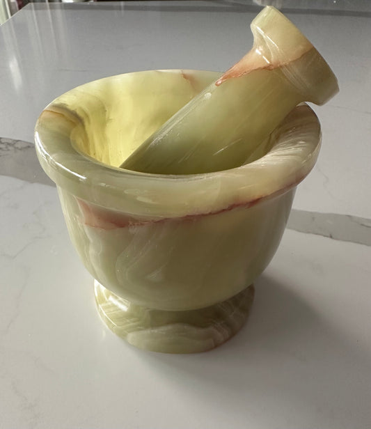 Green Onyx Motar and Pestle
