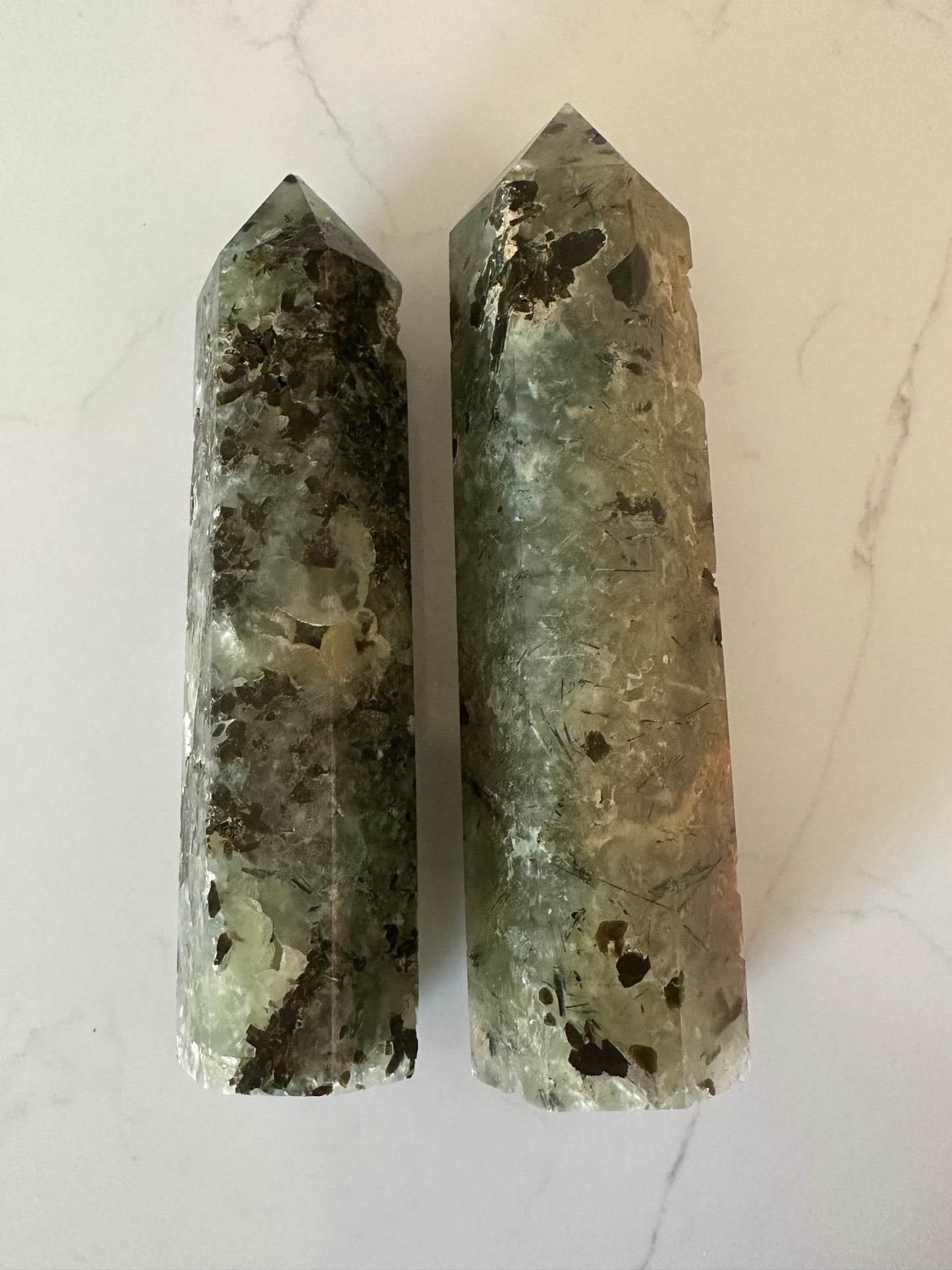 Large Prehnite Tower