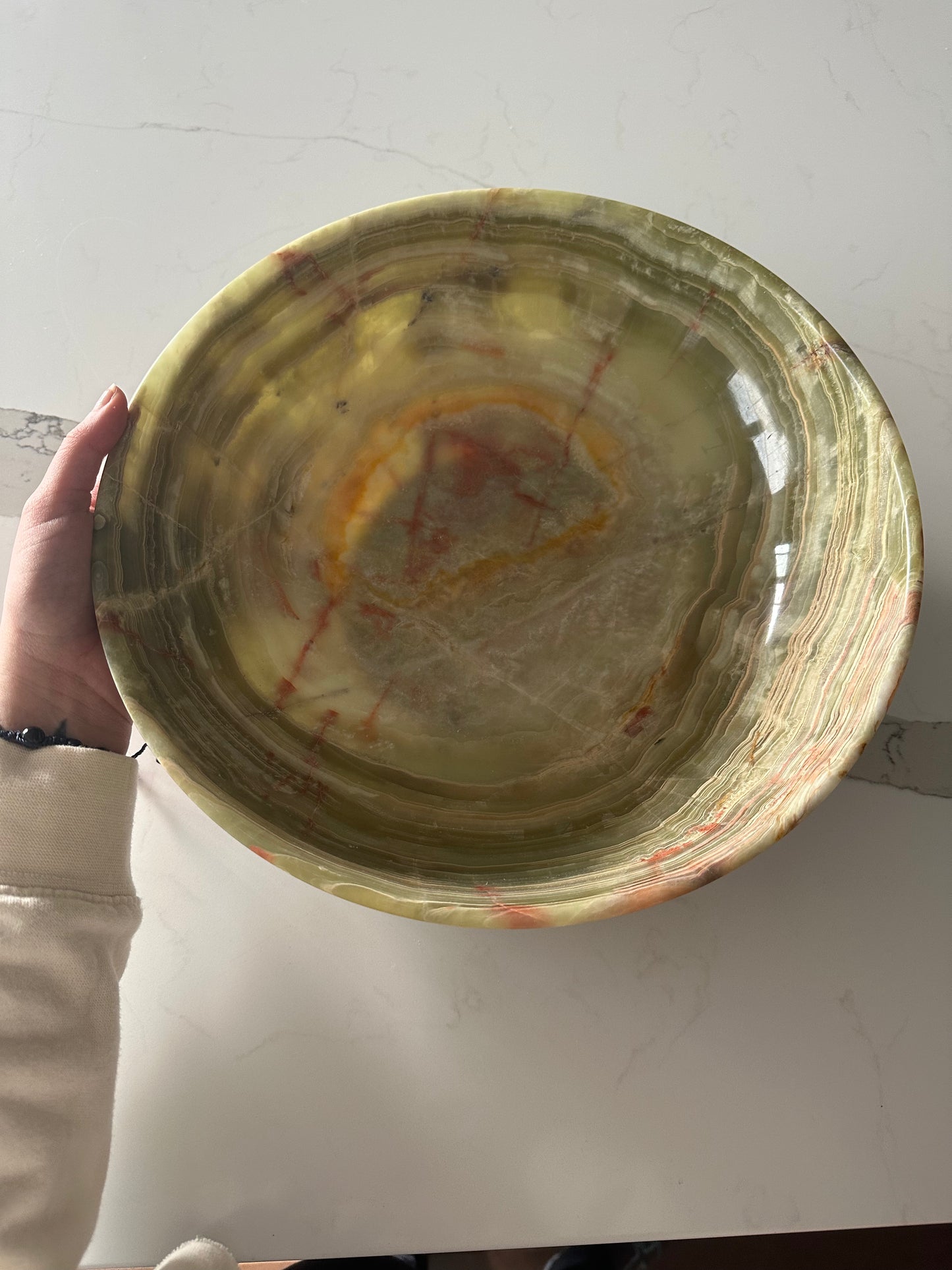 12 inch Green Onyx Bowl