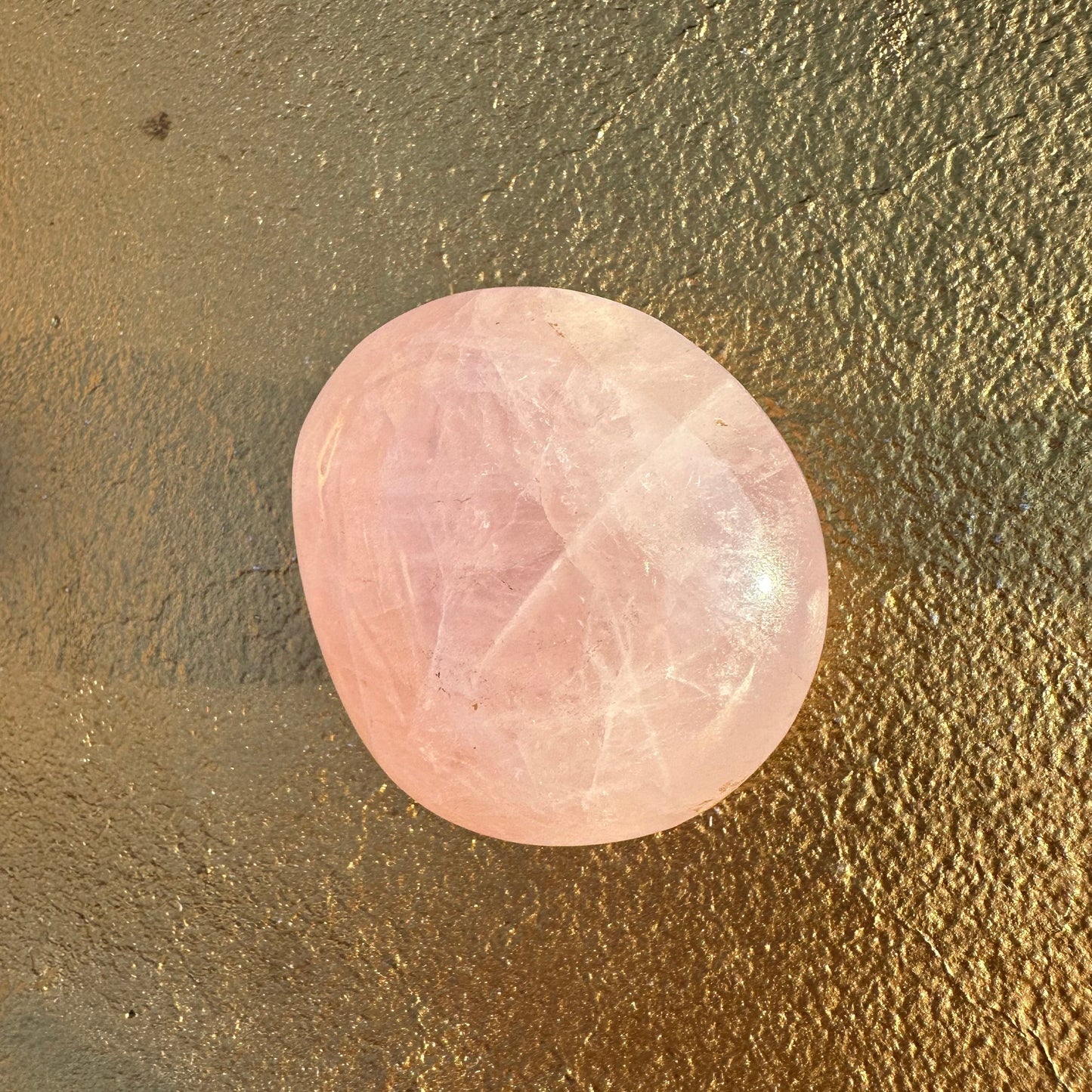 Starry Rose Quartz Palm Stones