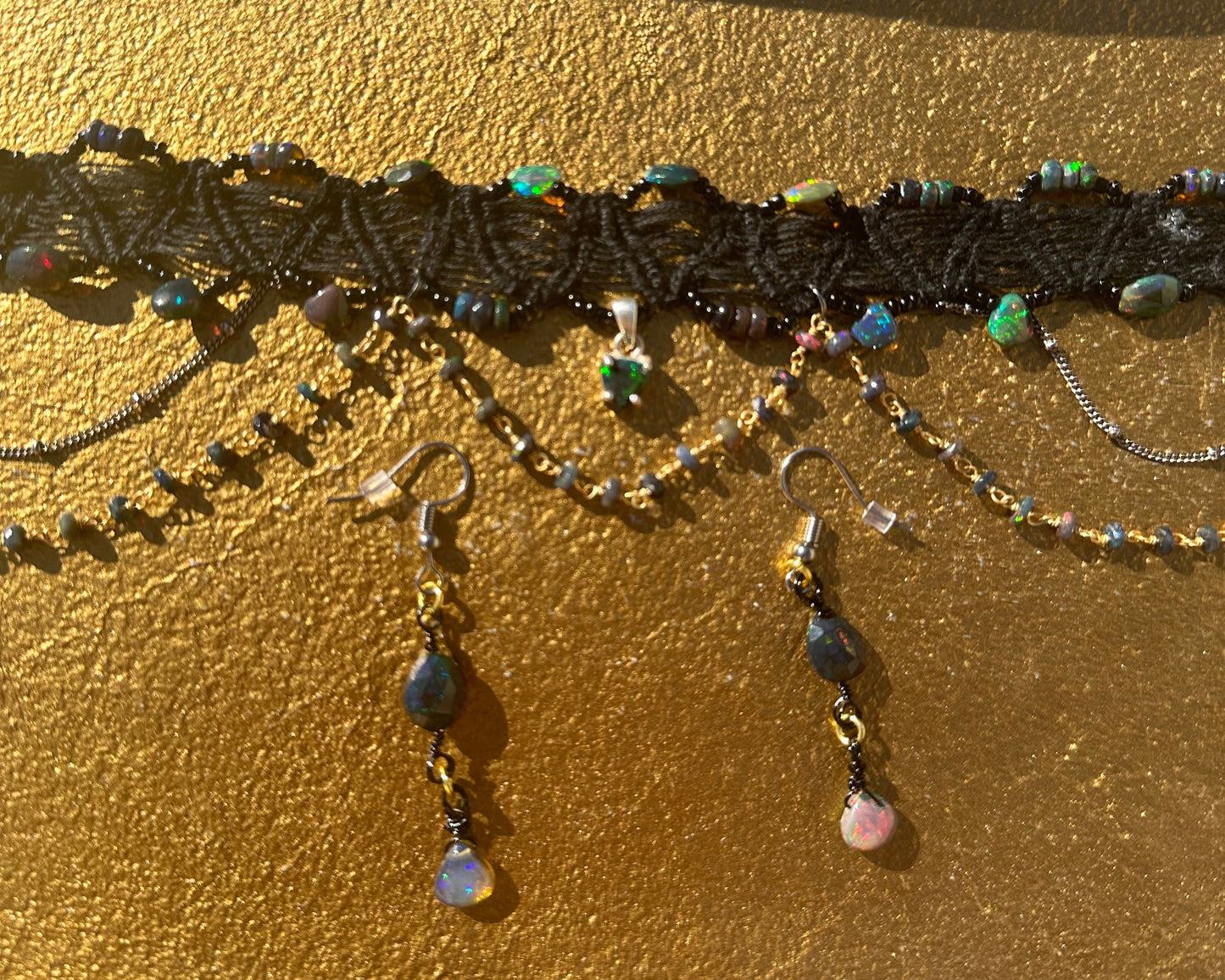 Black Opal Choker Set