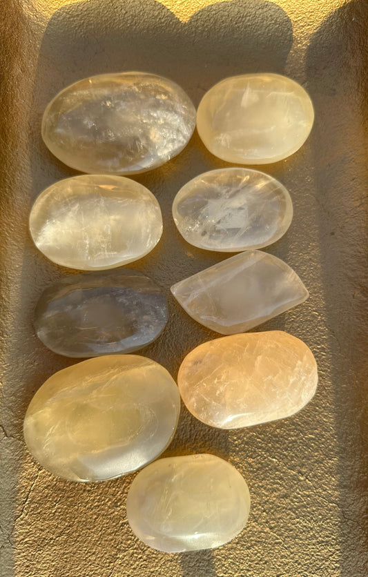 Starry Citrine Palm Stones