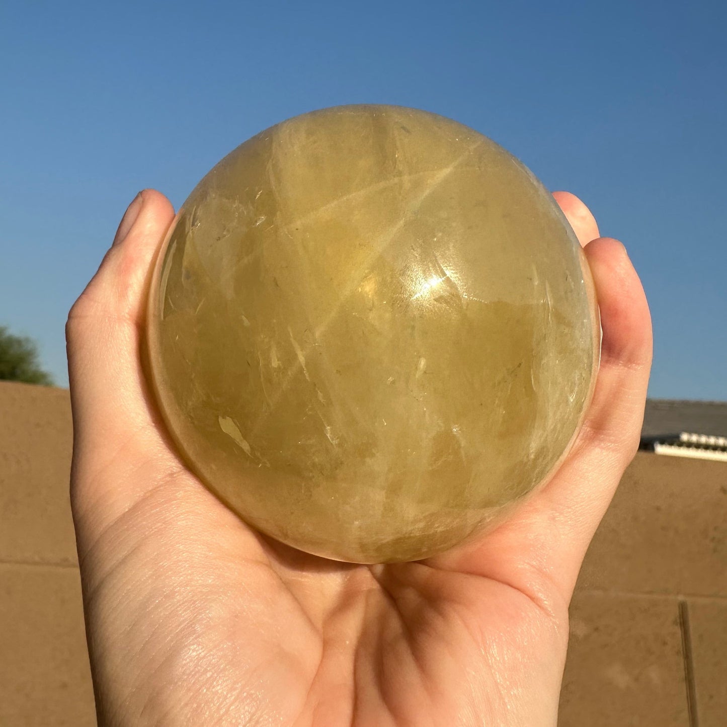 Starry Citrine Sphere