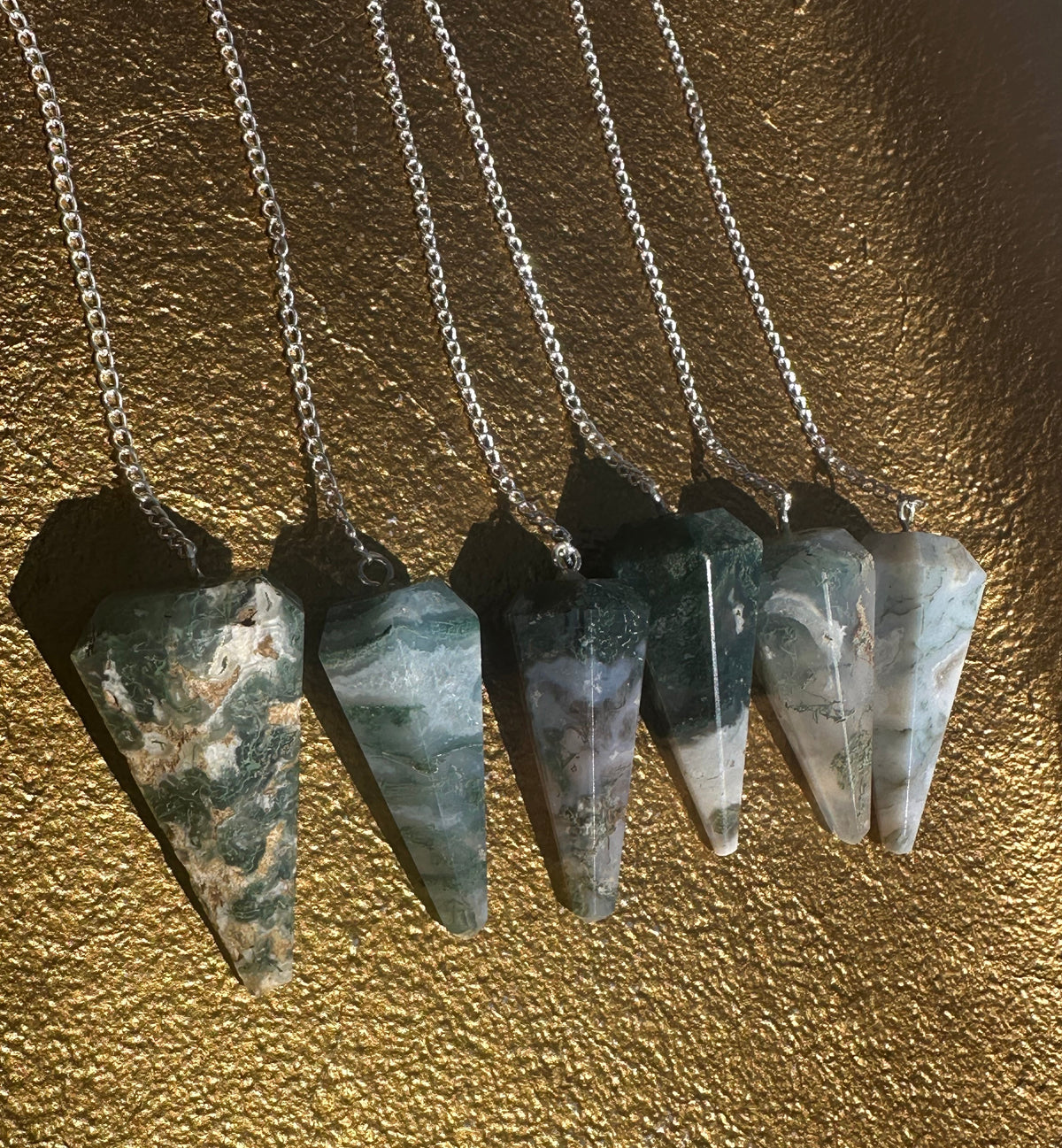 Moss Agate Pendulum