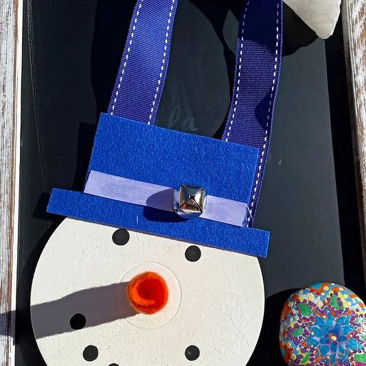 Blue Snowman Ornament