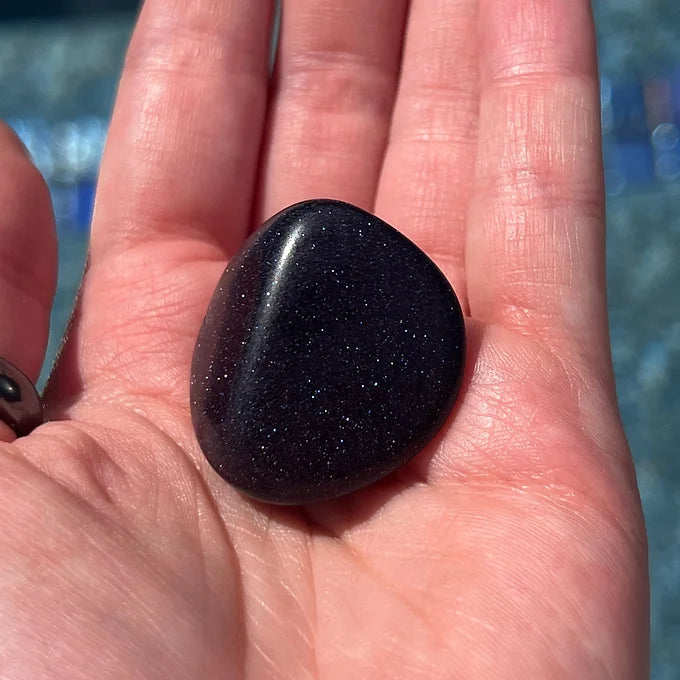 Blue Goldstone Tumbles