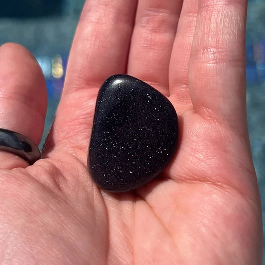 Blue Goldstone Tumbles
