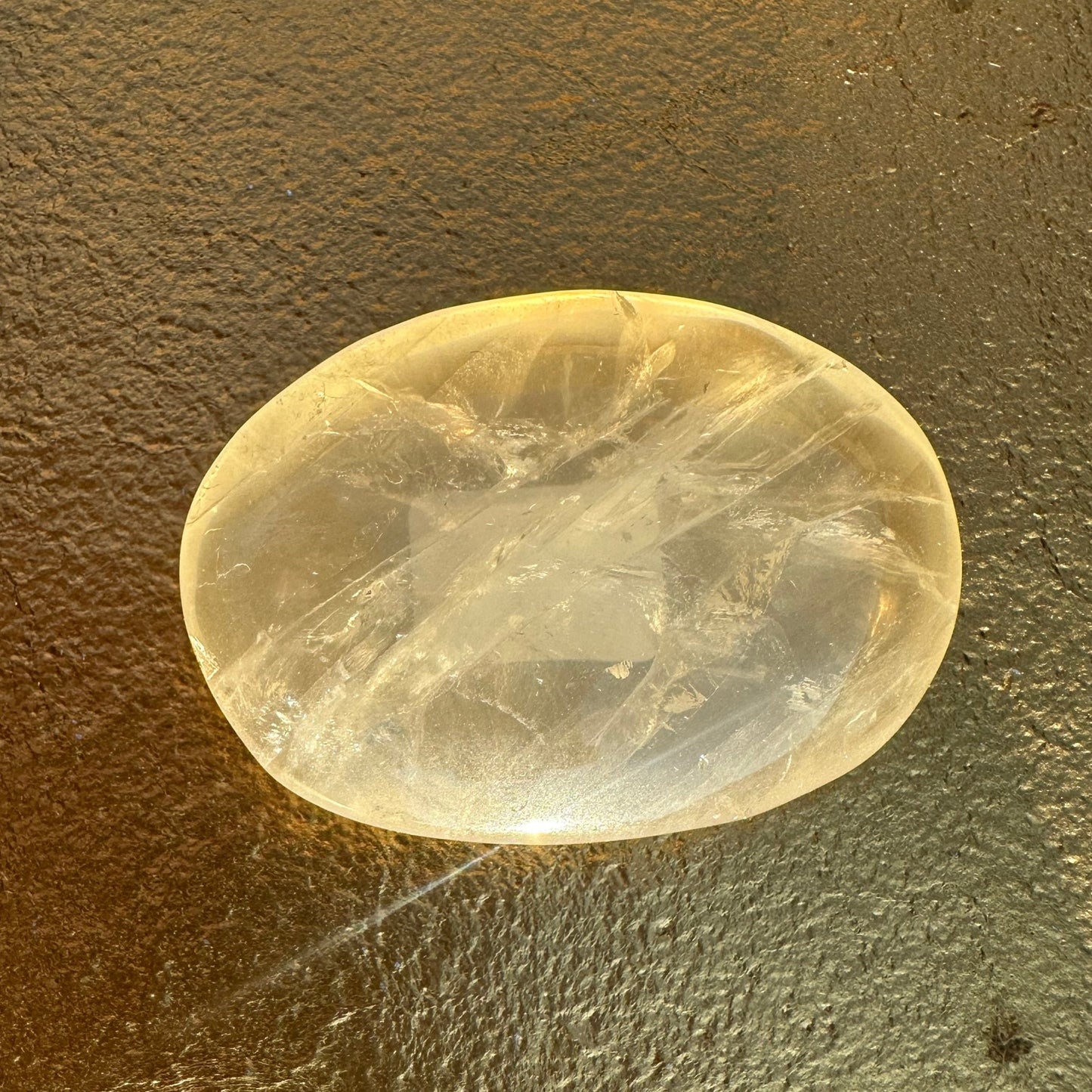 Starry Citrine Palm Stones