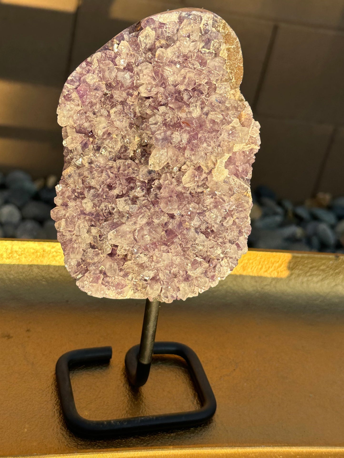 Mounted Amethyst W/ Herkimer Diamond Inclusions