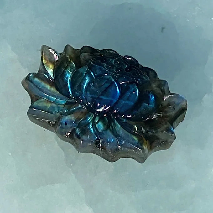 Carved Labradorite Lotus