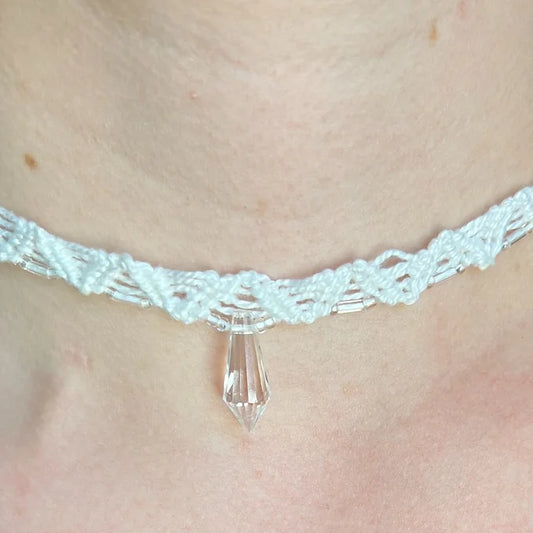 Clear Beaded Chokers
