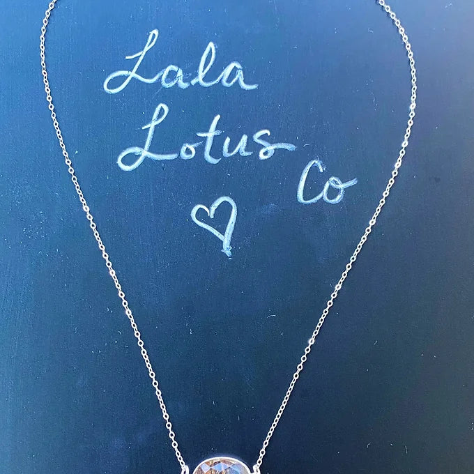 Copper Infused Bezel Sterling Silver necklace