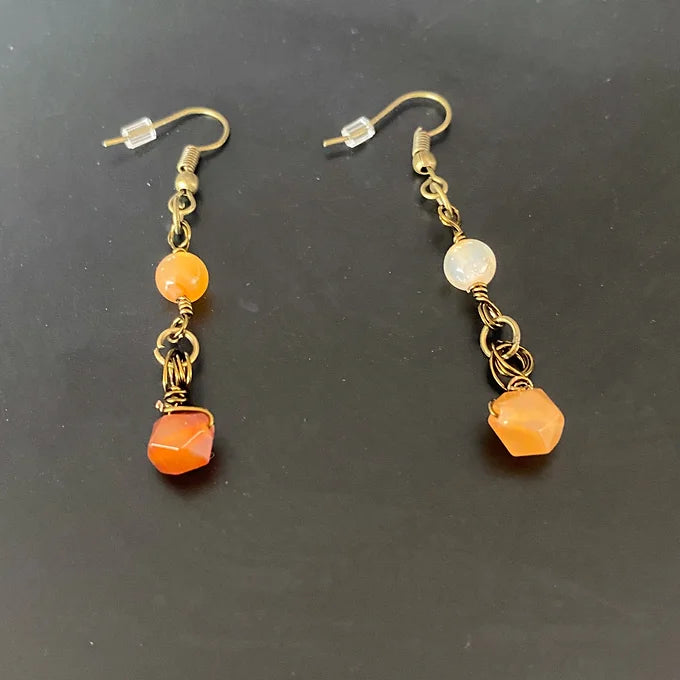 Customizable Carnelian earrings