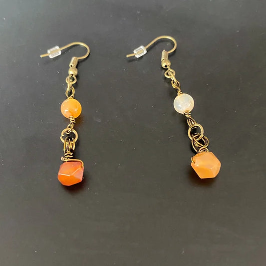 Customizable Carnelian earrings