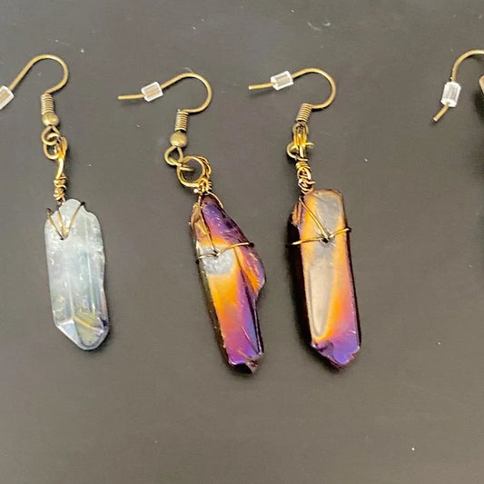 Customizable Crystal Point Earrings