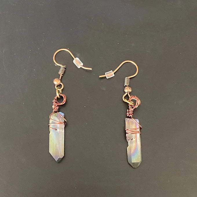 Customizable Crystal Point Earrings