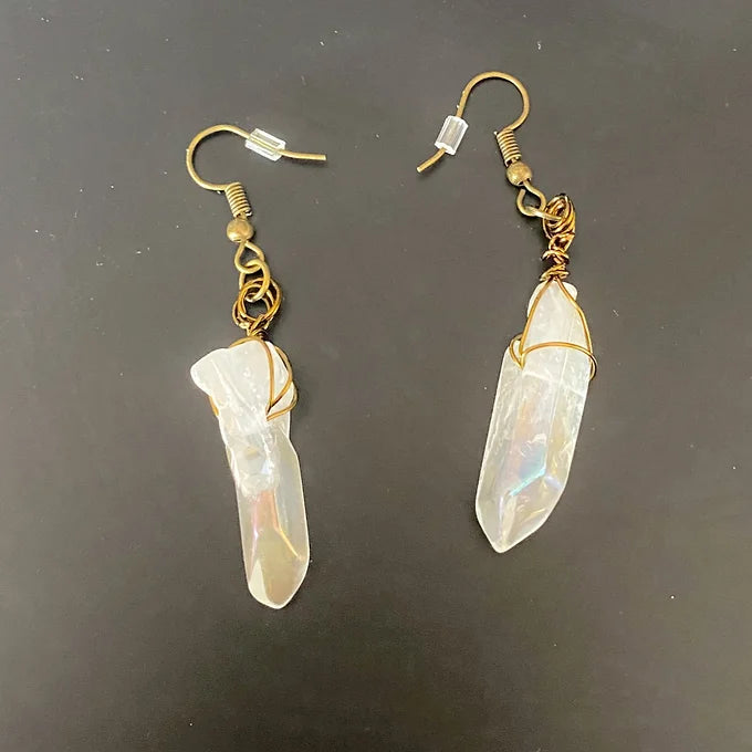 Customizable Crystal Point Earrings