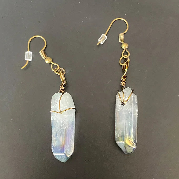 Customizable Crystal Point Earrings