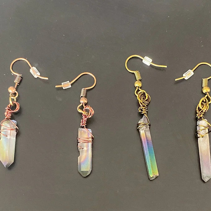 Customizable Crystal Point Earrings