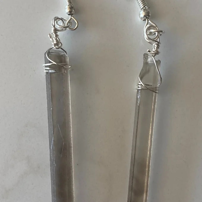 Customizable Crystal Point Earrings