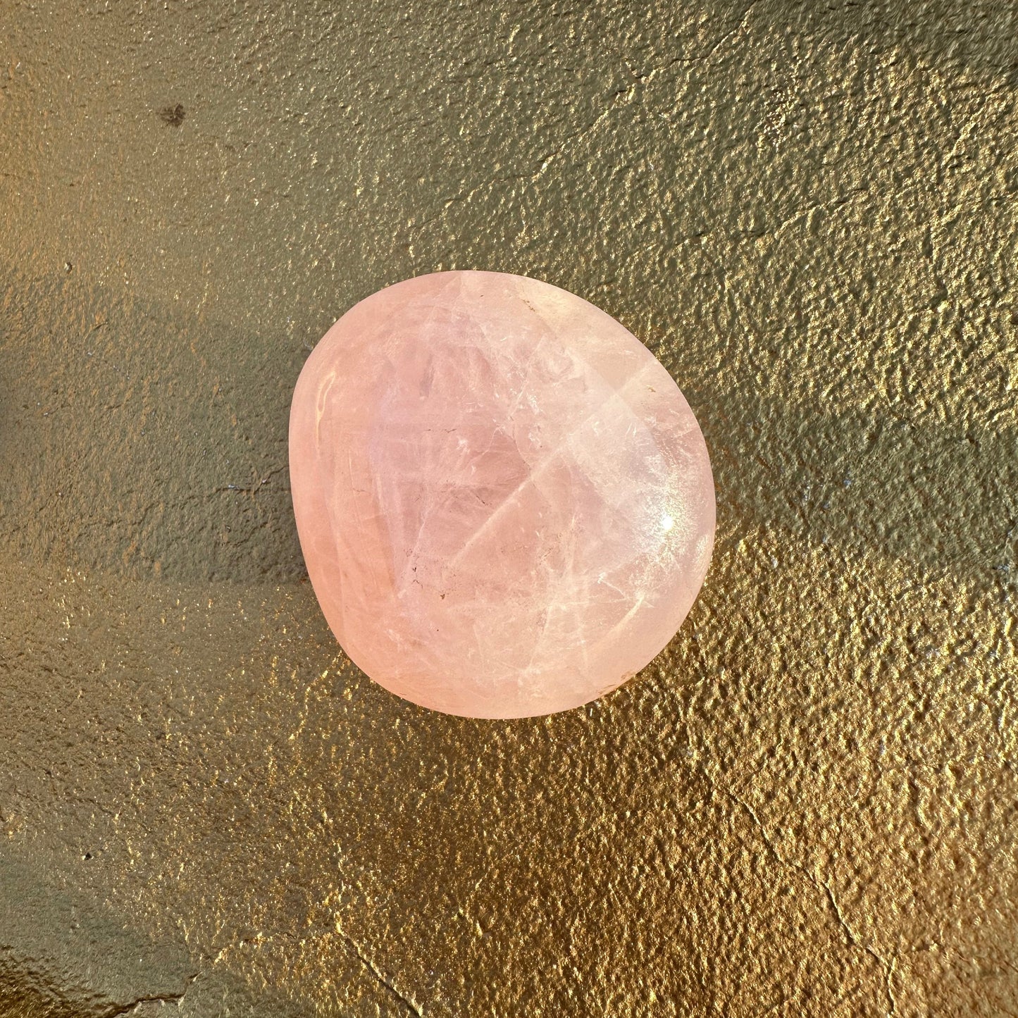Starry Rose Quartz Palm Stones