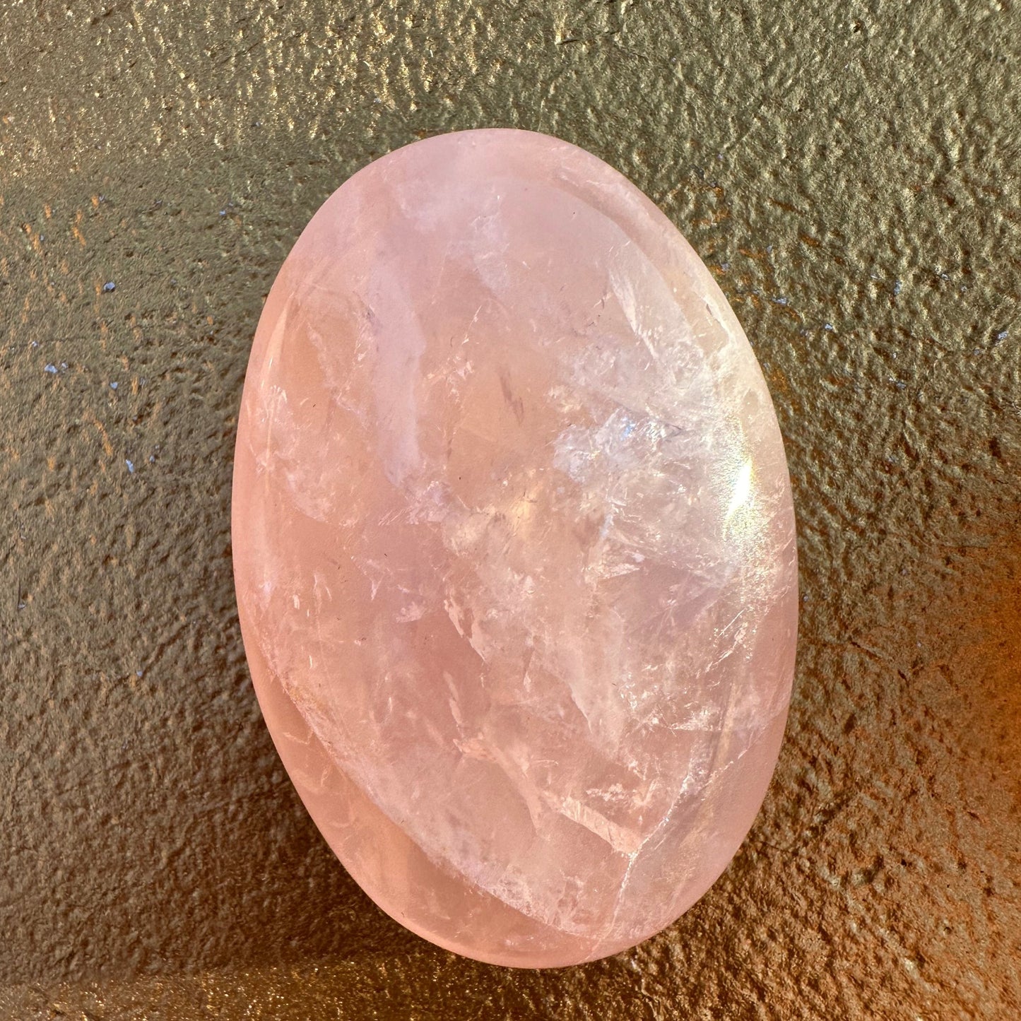 Starry Rose Quartz Palm Stones