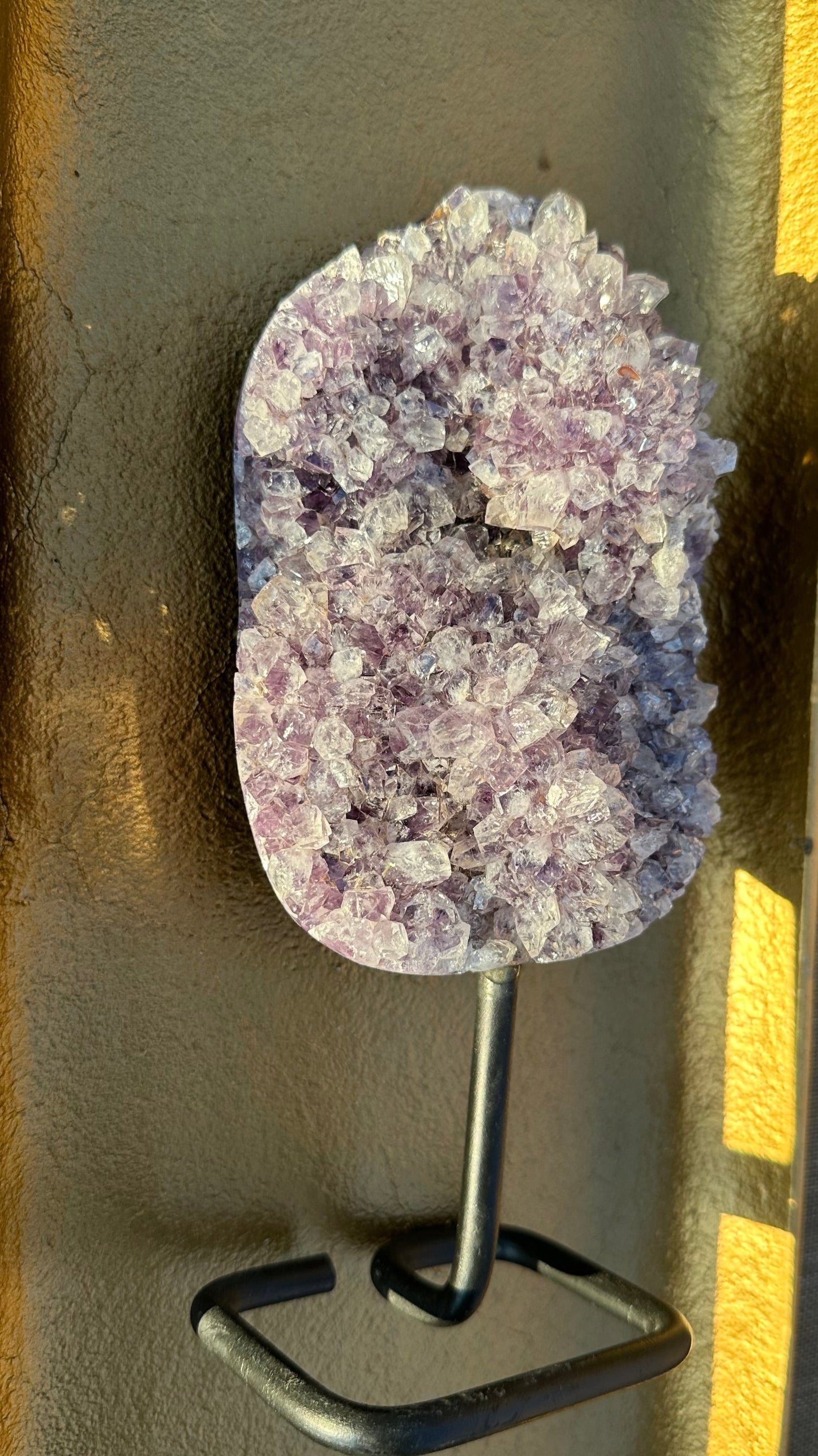 Mounted Amethyst W/ Herkimer Diamond Inclusions