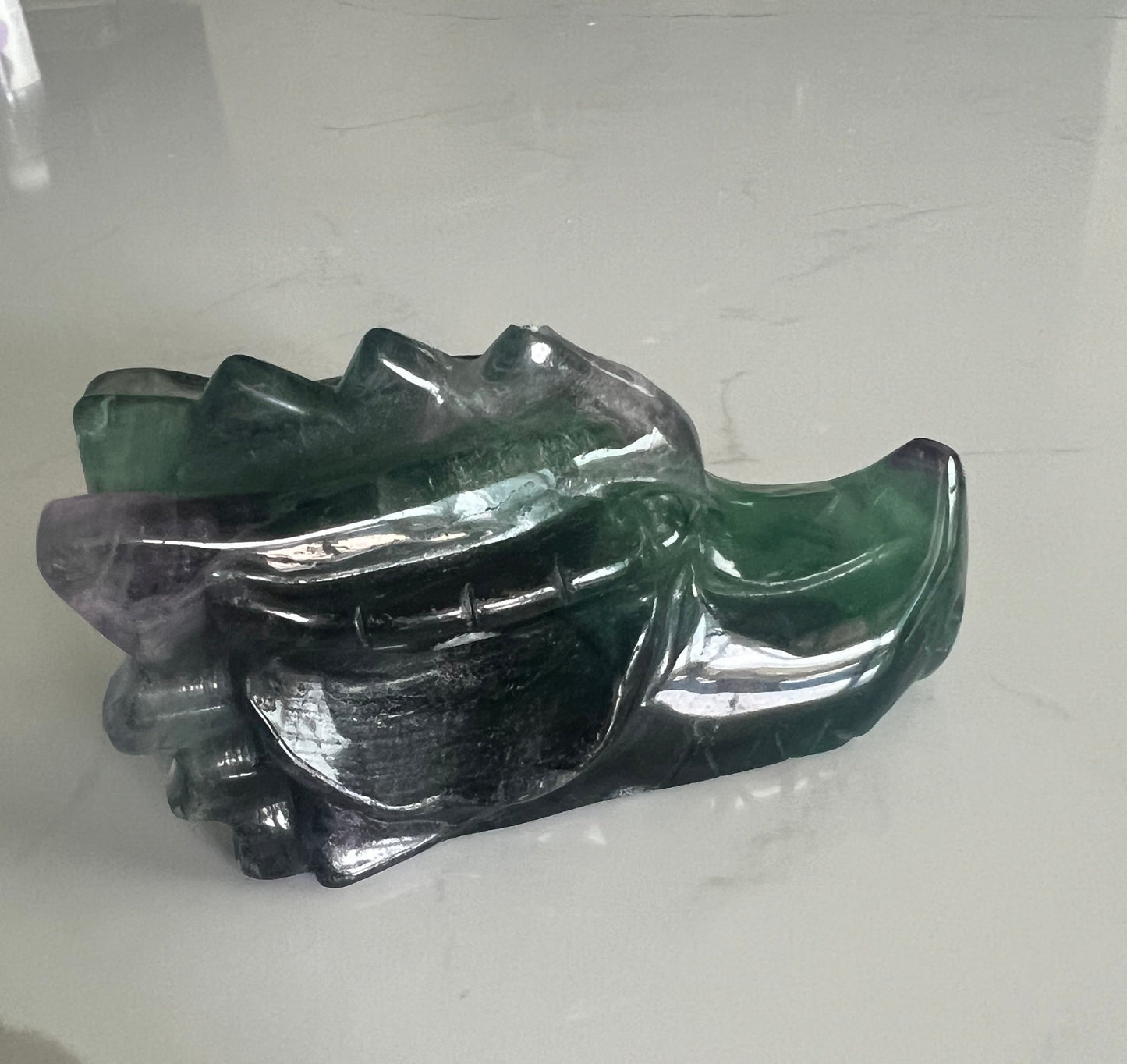 Rainbow Fluorite Dragon Head