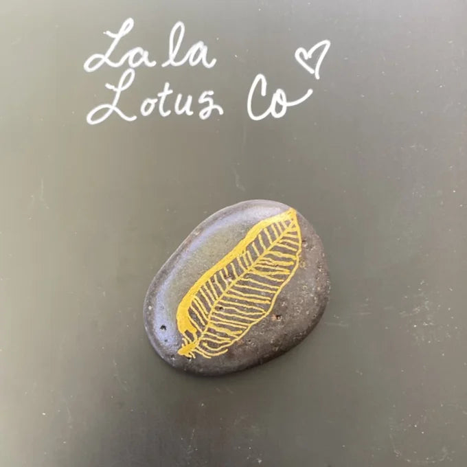 Gold Feather Garden Stone