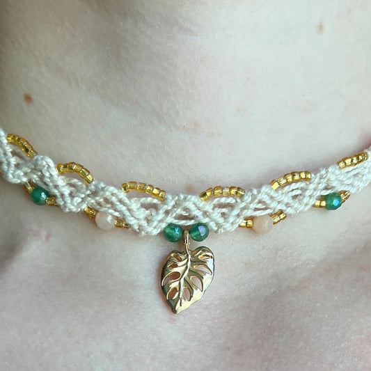 Aventurine Leaf Chokers