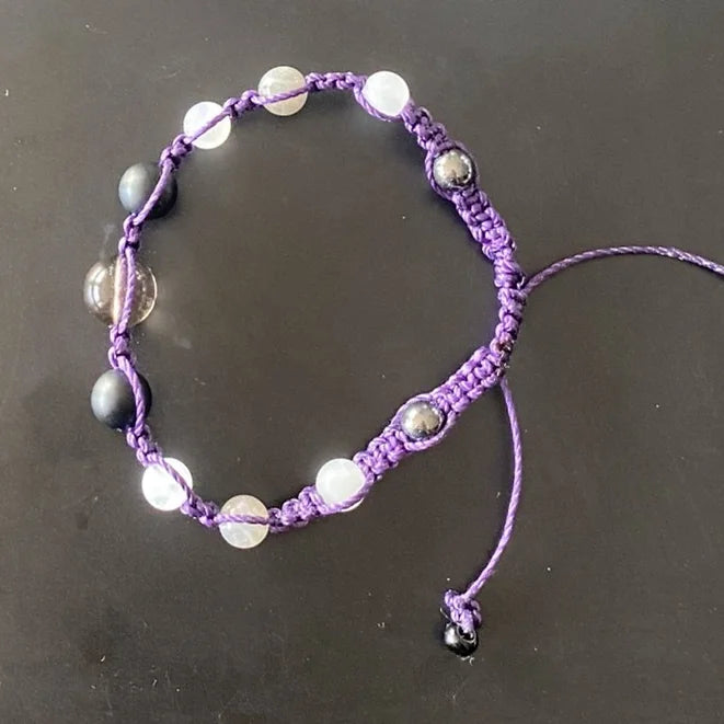 Grounding, protection, balancing adjustable bracelets