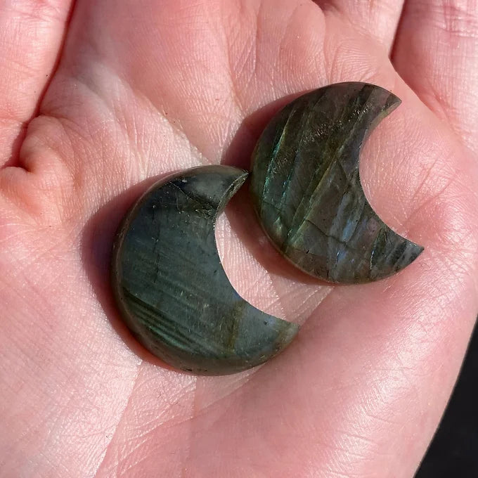 Labradorite Crescent Moon