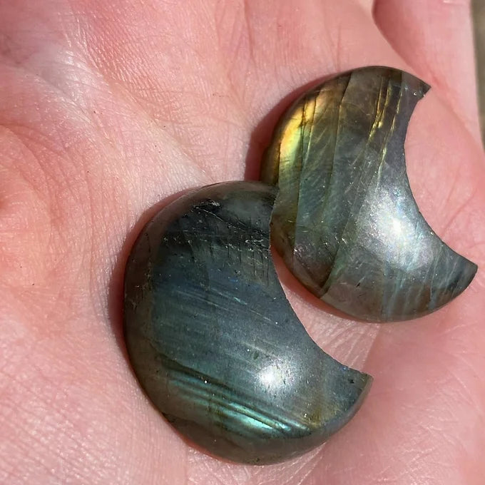Labradorite Crescent Moon