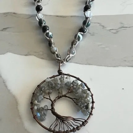 Labradorite Tree of Life necklace